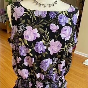 Betsy's Things Floral Sleeveless Blouse Size 12